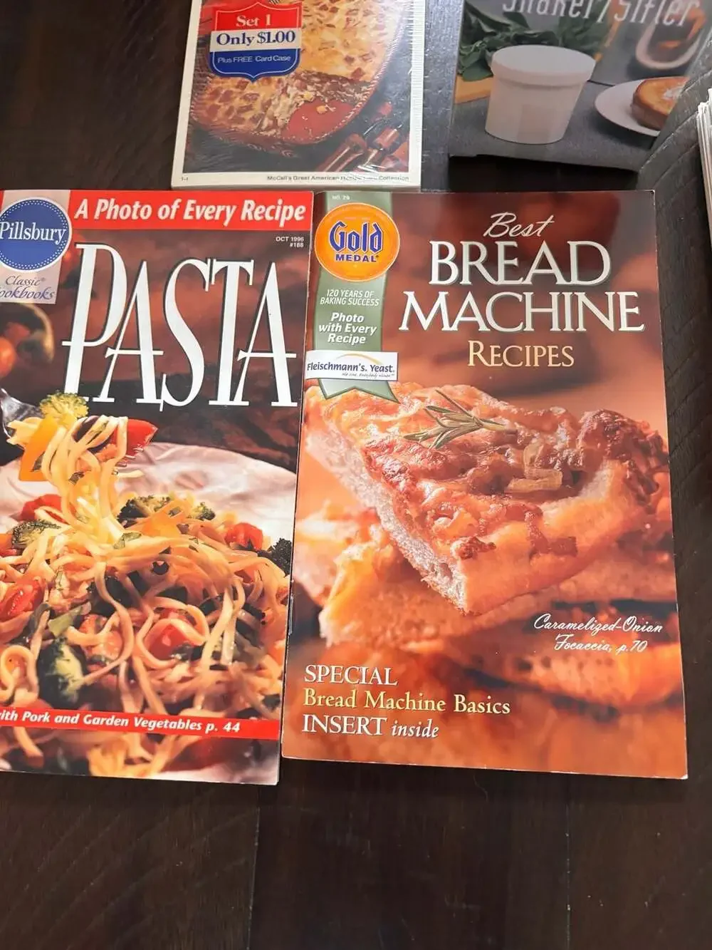 Vintage Kitchen Assortment: McCall's Recipe Card Set, Pillsbury Pasta Cookbook,
